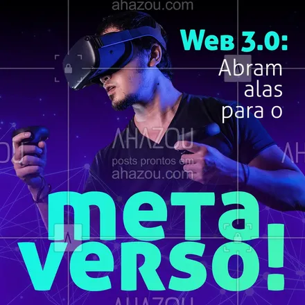 posts, legendas e frases de marketing digital para whatsapp, instagram e facebook: Depois dos primórdios da internet, situação na qual apenas consumíamos o conteúdo sem interação, tivemos a segunda etapa, em que os cliques nos levavam para outros endereços, podendo "navegar". Agora, o metaverso traz a chance das pessoas online interagirem para além disso, permitindo a criação de um terceiro ambiente.

#AhazouMktDigital  #metaverso #marketing #marketingdigital #mktdigital #redessociais #socialmedia #empreendedorismo #negocios #empreendedorismodigital #business