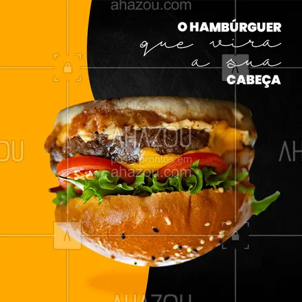 posts, legendas e frases de hamburguer para whatsapp, instagram e facebook: Peça nosso hambúrguer e veja o sabor incrível de virar a sua cabeça!? Peça pelo ? WhatsApp (00) 0000-0000 #ahazou #hamburguer #hamburgueria #gastro #gastronomia #food