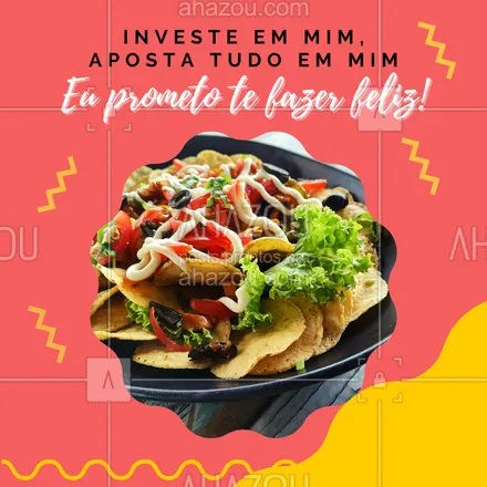 posts, legendas e frases de cozinha mexicana para whatsapp, instagram e facebook: Se tem uma coisa que merece uma chance de fazer você feliz, essa coisa é comida mexicana! ??? #ComidaMexicana #TexMex #AhazouTaste #InvesteemMim #Mexicana  