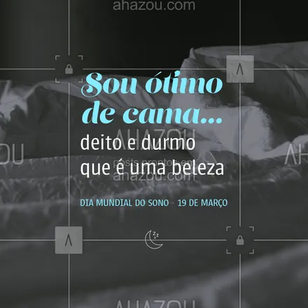 posts, legendas e frases de posts para todos para whatsapp, instagram e facebook:  Minha cama nunca reclamou ?
#ahazou  #motivacional #frase #diadosono #sono #19demarco #engracado #diamundialdosono