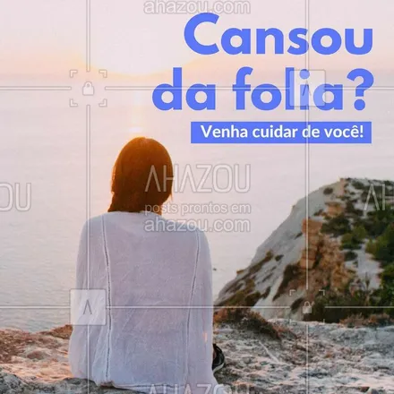 posts, legendas e frases de estética corporal para whatsapp, instagram e facebook: Curtiu muito no Carnaval? Agora é o momento de cuidar do seu corpo e da sua mente! ? #esteticacorporal #ahazou #carnaval #estetica