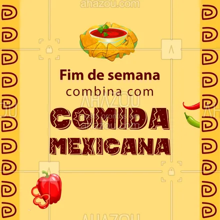 posts, legendas e frases de cozinha mexicana para whatsapp, instagram e facebook:  Peça já o seu prato favorito! ?? #fimdesemana #comidamexicana #ahazoutaste #vivamexico #texmex #ahazoutaste 