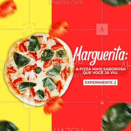 posts, legendas e frases de pizzaria para whatsapp, instagram e facebook: Agora que a gente soltou a foto dessa delícia, que tal pedir a sua para saborear? Peça pelo delivery.  #ahazoutaste #pizza  #pizzalife  #pizzalovers  #pizzaria #marguerita #sabor #pedido