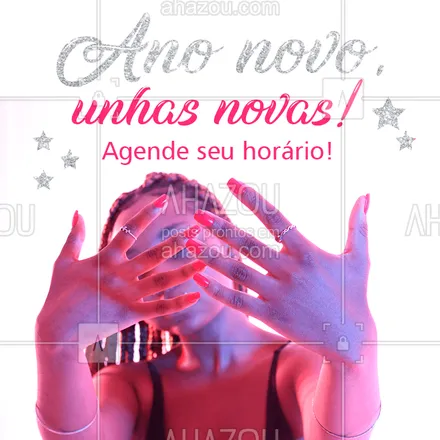 posts, legendas e frases de manicure & pedicure para whatsapp, instagram e facebook: Para começar o ano com o pé direito falta o quê? Isso mesmo! Fazer as unhas! #unhas #anonovo #ahazou #bandbeauty