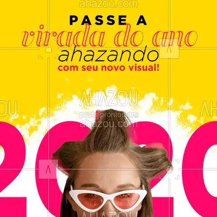 posts, legendas e frases de cabelo para whatsapp, instagram e facebook: Quem entrar linda em 2020 fica linda o ano todo! #cabelo #ahazou #cabeleireiro 