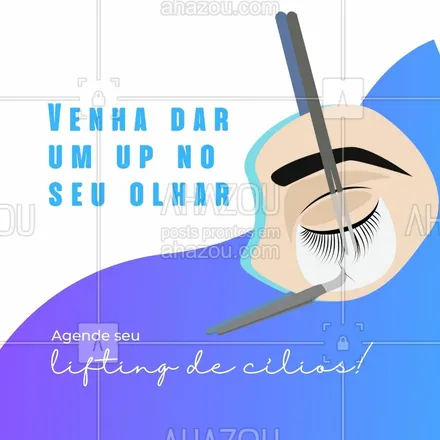 posts, legendas e frases de cílios & sobrancelhas para whatsapp, instagram e facebook: Traga mais vida para o seu olhar com o nosso serviço de lifting de cílios. Procedimento que vai aumentar e dar volume para os seus cílios, sem danificar os fios naturais. Quer saber mais? Entre em contato conosco 📲 (inserir celular).
#AhazouBeauty #designdesobrancelha #designerdesobrancelha #lashes #lovelashes #sobrancelha #beleza #sobrancelhas #cílios #beauty