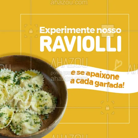 posts, legendas e frases de cozinha italiana para whatsapp, instagram e facebook: Você ama raviolli ao molho vermelho? Nós temos! Mas se você é mais fã de raviolli com molho branco, fique sabendo que nós também temos! Faça o seu pedido através do delivery ou venha até nosso restaurante saborear essa iguaria. #ahazoutaste #comidaitaliana  #cozinhaitaliana  #italianfood  #massas  #italy  #restauranteitaliano  #pasta  #raviolli