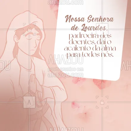 posts, legendas e frases de igrejas & espiritualidade cristã para whatsapp, instagram e facebook: ✨ Que neste dia de Nossa Senhora de Lourdes não te falte a fé para curar todas as mazelas. ✝️

#AhazouFé #Fé #NossaSenhoradeLourdes #Lourdes #Santa #SantadosDoentes #Catolicismo 
