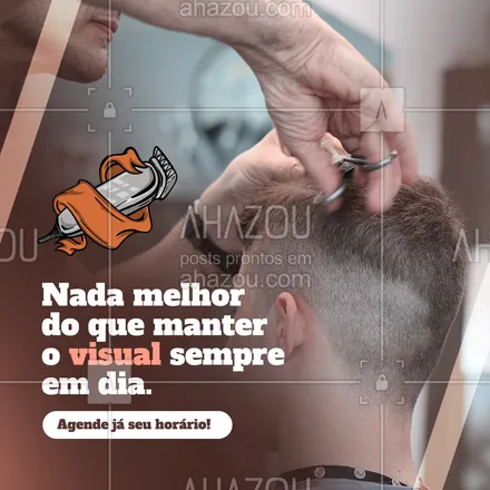 posts, legendas e frases de barbearia para whatsapp, instagram e facebook: Uma visita regular ao barbeiro não faz mal para ninguém, aproveite para agendar o seu horário. 💈🪒 #AhazouBeauty #barba #barbearia #barbeiro #barberShop #brasilbarbers #agendamento