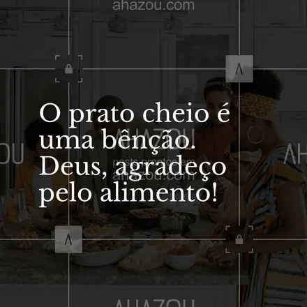 posts, legendas e frases de assuntos variados de gastronomia para whatsapp, instagram e facebook: O prato cheio é uma bênção. Deus, agradeço pelo alimento! #ahazoutaste #gastronomia #frasedecozinha