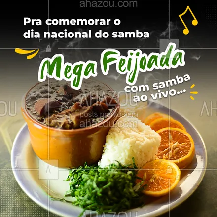posts, legendas e frases de bares, marmitas, à la carte & self service, comidas variadas para whatsapp, instagram e facebook: Dia 2 de Dezembro é o dia nacional do samba e a gente não pode deixar de comemorar bem à moda brasileira! Então anota aí, dia 2 tem feijoada e sambinha ao vivo! Esperamos você ?
#diadosamba #feijoada #musicaaovivo #ahazoutaste #comidadeverdade #instafood #pub #ahazoutaste #ahazoutaste #ahazoutaste 