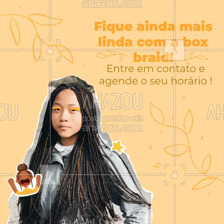 posts, legendas e frases de cabelo para whatsapp, instagram e facebook: Uma mudança de visual é sempre bem-vinda! Entre em contato, agende o seu horário e fique ainda mais linda! #cabeloperfeito #hair #cabeleireiro #AhazouBeauty #salaodebeleza #cabelo #tranças #boxbraids