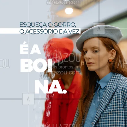 posts, legendas e frases de acessórios para whatsapp, instagram e facebook:  Elas são lindas e tem o poder de deixar qualquer look mais fashion e sofisticado. Para a próxima estação, aposte nas boinas para aquecer e deixar seus looks mais fashion. #acessorios #earrings #AhazouFashion #estilo #fashion #tendencia #boina #boinas #trend 