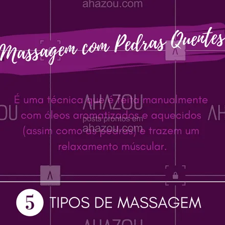 posts, legendas e frases de massoterapia para whatsapp, instagram e facebook: Confira a dica do dia e agende já um horário! ? #massagem #ahazou #dicas