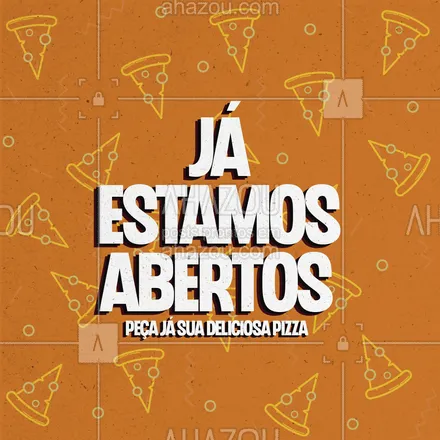 posts, legendas e frases de pizzaria para whatsapp, instagram e facebook: JÁ ESTAMOS ABERTOS! 😍 Aqui temos sabor e qualidade num só lugar! Faça já seu pedido! 💖🍕
 #ahazoutaste #pizzaria  #pizza  #pizzalife  #pizzalovers 