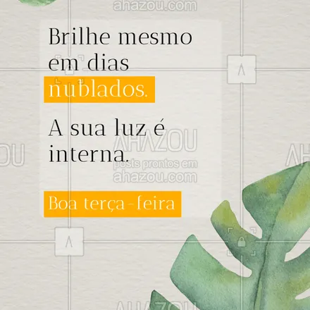posts, legendas e frases de para whatsapp, instagram e facebook: Não espere o clima mudar pra ser feliz. Terça é oportunidade de ser luz onde você está. ✨
#frasedodia #motivacaonaterca #sejaluz #brilhesempre #positividade #inspiracao #autoconfianca