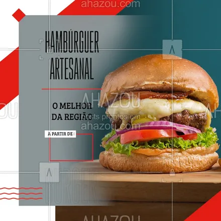 posts, legendas e frases de hamburguer para whatsapp, instagram e facebook: Que tal fazer aquele pedido de um burger artesanal hoje heim? A gente tá esperando sua ligação, aproveite nosso valor e faça já o seu pedido! #Burger #Ahazou #Hamburguer 