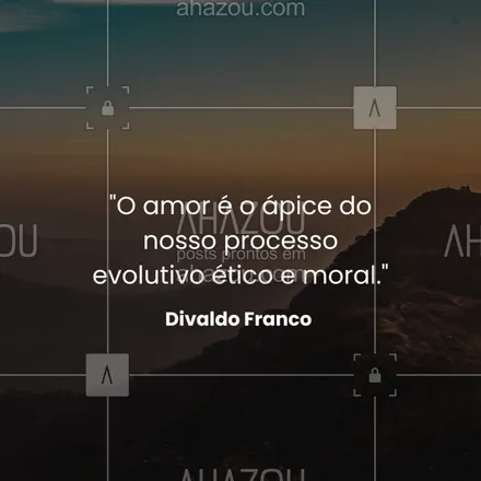 posts, legendas e frases de para whatsapp, instagram e facebook: Amar é o maior sinal de evolução. É através do amor que nos tornamos mais humanos, mais conscientes e mais próximos da essência divina. ❤️
#AmorÉvolução #DespertarEspiritual #DivaldoFranco #frases #inspiração#ahazou #frasesmotivacionais #motivacionais
