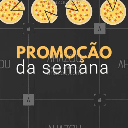 posts, legendas e frases de pizzaria para whatsapp, instagram e facebook: Aproveite essa promoção! #pizza #ahazou #promoção