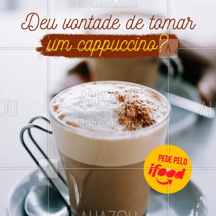 posts, legendas e frases de cafés para whatsapp, instagram e facebook: Todas as suas bebidas favoritas de café estão em nosso cardápio do ifood!  #ahazoutaste  #cafeteria #café #coffee #barista #coffeelife