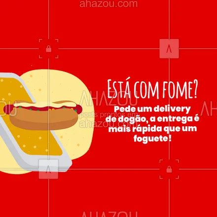 posts, legendas e frases de hot dog  para whatsapp, instagram e facebook: Peça agora seu dogão e se surpreenda com a velocidade da entrega! #hotdog #hotdoglovers #hotdoggourmet #ahazoutaste #cachorroquente #food #entrega #delivery