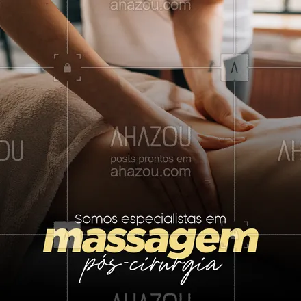 posts, legendas e frases de massoterapia para whatsapp, instagram e facebook: Fazer massagem no processo de recuperação do pós-cirurgia, proporciona inúmeros benefícios para o corpo e para a mente. E aqui temos os melhores e mais qualificados profissionais para te ajudar. Então entre em contato 📱 (inserir número) e agende o seu horário. #massagem  #massoterapeuta  #massoterapia #AhazouSaude #tratamento #procedimento #pósoporatório #massagempóscirúrgia 

