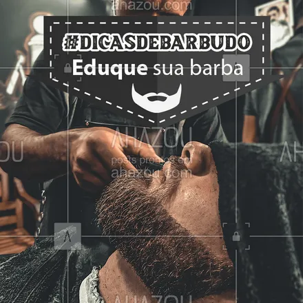 posts, legendas e frases de barbearia para whatsapp, instagram e facebook: Com o auxílio de óleos específicos para barba, fica mais fácil modelá-la, dando estilo e forma. 
Além disso, o uso de um pente de madeira ou de uma escova para barbas ajuda a manter os fios rebeldes na linha, os incentivando a crescer em um sentido único.
#Barba #DicasBara #EduquesuaBarba #AhazouBeauty  #barberLife #barbearia #barbeirosbrasil #cuidadoscomabarba
