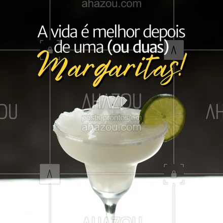 posts, legendas e frases de bares para whatsapp, instagram e facebook: Quantas margaritas é você quem manda, chefia! 😎
#margarita #drinks #ahazoutaste  #cocktails  #bar 