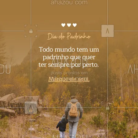 posts, legendas e frases de posts para todos para whatsapp, instagram e facebook: Quem é o seu padrinho que faz tudo por você? Marque ele aqui. #marque #alguém #padrinho #diadopadrinho #amor #ahazou