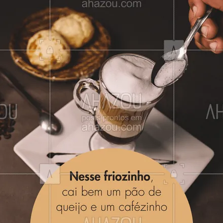 posts, legendas e frases de cafés para whatsapp, instagram e facebook: Não há dupla mais perfeita do que essa! ? #cafe #ahazoutaste #cafeteria #paodequeijo