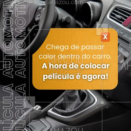 posts, legendas e frases de estética automotiva & lavajato para whatsapp, instagram e facebook: Com película de qualidade, seu carro fica até 70% mais fresco no verão. Conforto e proteção para você e sua família.
🚗 Agende uma avaliação gratuita!
#PelículaRefletiva #ConfortoTérmico #ProteçãoSolar