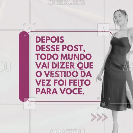 posts, legendas e frases de  para whatsapp, instagram e facebook: 👗 Alguém aí quer dicas de vestidos? Independente do seu tipo de corpo, existe um vestido ideal para você chamar de seu e enaltecer o melhor do seu corpo. ARRASTA PARA O LADO, encontre o seu tipo de corpo e descubra quais modelos irão valorizar suas curvas. #AhazouPack #AhazouFashion #Moda #Vestidos #ModaFeminina #ModaMulher #VestidoCasual #VestidoFormal