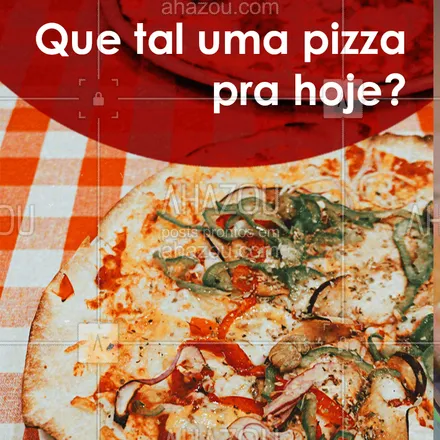 posts, legendas e frases de pizzaria para whatsapp, instagram e facebook: Já pediu sua pizza de hoje? Aproveite! #pizzaria #ahazou #pizza #alimentaçao #comida
