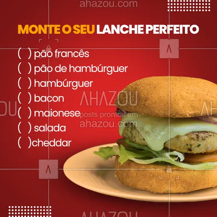 posts, legendas e frases de hamburguer para whatsapp, instagram e facebook: E aí, quais seriam as suas escolhas, conta aqui pra gente. ⬇️ 🍔#enquete #ahazoutaste#hamburguer #artesanal #burger