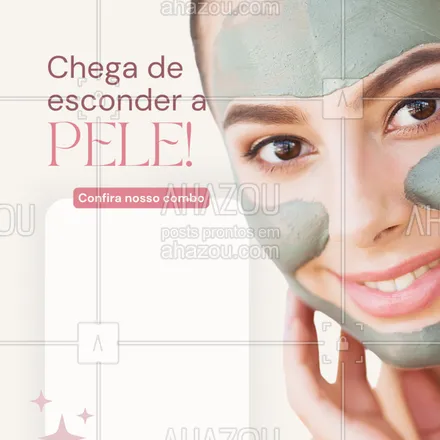 posts, legendas e frases de estética facial para whatsapp, instagram e facebook: Você não precisa mais esconder a pele com maquiagem!
Nosso combo de limpeza de pele profunda é pra você que quer brilho natural e textura uniforme sem mil produtos.
💥 Ideal para quem sofre com cravos e oleosidade
💥 Atendimento com hora marcada
Garanta sua sessão e mude sua pele com a gente!
#semcravos #pelelivre #limpezadepeleeeficiente #combofacial #cuidadosprofundos
