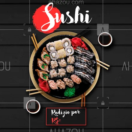 posts, legendas e frases de cozinha japonesa para whatsapp, instagram e facebook: Já comeu sushi hoje? Vem experimentar nosso rodízio.  ???
#rodiziojapones #ahazoutaste #comidajaponesa #sushi #temakeria
