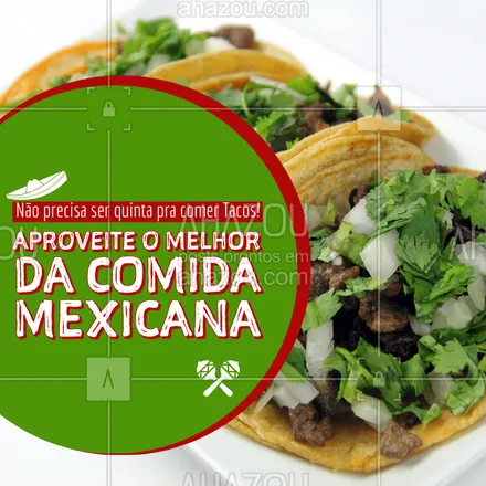 posts, legendas e frases de cozinha mexicana para whatsapp, instagram e facebook: Conheça nosso cardápio: seu prato favorito está aqui!  #ahazoutaste  #comidamexicana #cozinhamexicana #vivamexico #texmex #nachos