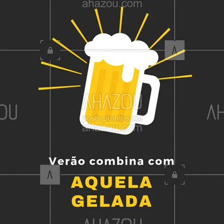 posts, legendas e frases de bares para whatsapp, instagram e facebook: Aproveite o verão, chame os amigos, e venha tomar aquela gelada! #cerveja #bar #ahazoubar #gelada #loira #verao