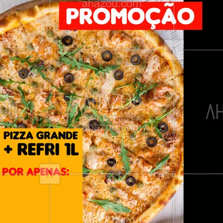 posts, legendas e frases de pizzaria para whatsapp, instagram e facebook: Aproveite essa promoção para se deliciar com nossa pizza! ?#pizza #ahazou #Pizzaria #promoçao #alimentaçao #comida