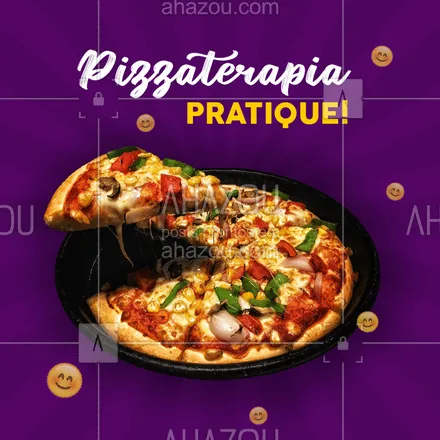 posts, legendas e frases de pizzaria para whatsapp, instagram e facebook:  A pizzaterapia é o tratamento para você relaxar com a família e aproveitar esse momento único.  Peça a sua e pratique.
#ahazoutaste #pizzaria #pizza #pizzalife #pizzalovers