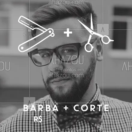 posts, legendas e frases de barbearia para whatsapp, instagram e facebook: Agende um horário conosco para o seu tratamento na barda e no cabelo.

#barbearia #ahazou #homem #barba #tratamento