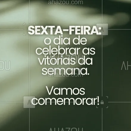 posts, legendas e frases de  para whatsapp, instagram e facebook: Terminou a semana? É hora de reconhecer seu esforço e celebrar cada conquista, por menor que seja!
#sextou #motivacao #frasesmotivacionais #sextafeira #conquistas #vitoria #gratidao
