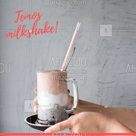 posts, legendas e frases de hamburguer para whatsapp, instagram e facebook: Nós temos milkshake, você já experimentou? #milkshake #ahazou #hamburgueria