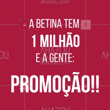 posts, legendas e frases de posts para todos para whatsapp, instagram e facebook: Se você também não ganhou 1 milhão e 42 mil reais igual a Betina, aproveite as nossas promoções!
#promocaol #betina #ahazou #querovermeuvideo