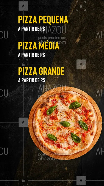 posts, legendas e frases de pizzaria para whatsapp, instagram e facebook: Confira os preços das nossas pizzas e faça seu pedido! 

#pizzaria #pizza #gastronomia #ahazou