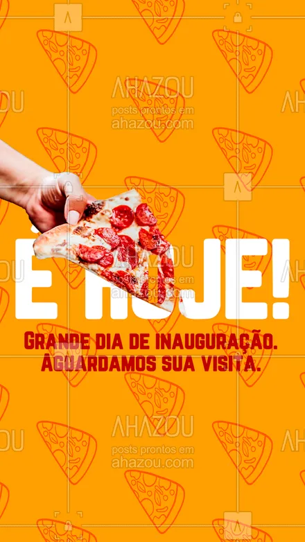 posts, legendas e frases de pizzaria para whatsapp, instagram e facebook: A mais nova pizzaria da região está oficialmente aberta, visite-nos. 😉 #inauguração #pizzaria #pizza #ahazoutaste #pizzalife #pizzalovers 