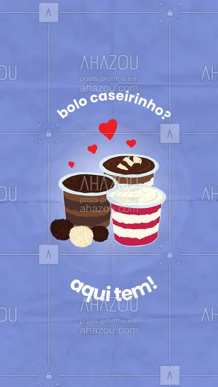 posts, legendas e frases de confeitaria para whatsapp, instagram e facebook: Venha conhecer nossa variedade de bolos caseirinhos! ? #bolocaseirinho #caseirinho #ahazoutaste #confeitaria #bolo #doces