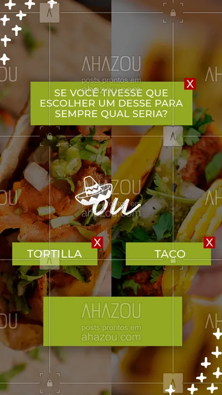 posts, legendas e frases de cozinha mexicana para whatsapp, instagram e facebook: Se você só pudesse escolher apenas um desses dois para comer, o que você escolheria? Quem ganharia o seu coração? #comidamexicana #cozinhamexicana #ahazoutaste #vivamexico #enquete