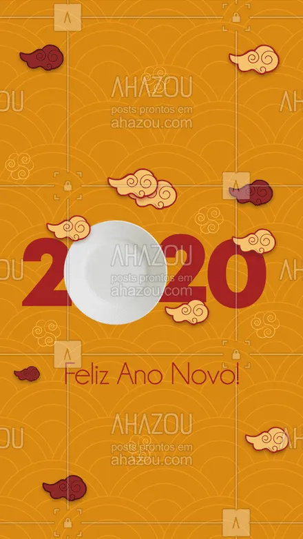 posts, legendas e frases de assuntos variados de gastronomia para whatsapp, instagram e facebook: Que 2020 seja um ano repleto de conquistas, alegrias, paz e sucesso. Obrigado à todos pela parceria nesse ano! #2020 #anonovo #ahazoutaste