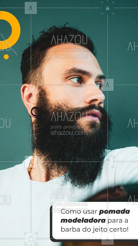 posts, legendas e frases de barbearia para whatsapp, instagram e facebook: 1) Lave a barba
2) Seque os fios
3) Aplique a pomada em pequena quantidade
4) Espalhe a pomada nas mãos antes de aplicar
5) Finalize penteando a barba

#AhazouBeauty #pomada #pomadaparabarba  #barberLife  #barbeirosbrasil  #barbeiro  #barberShop  #barbearia  #barba  #cuidadoscomabarba 